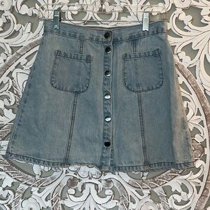 BDG Blue Denim Mini Skirt